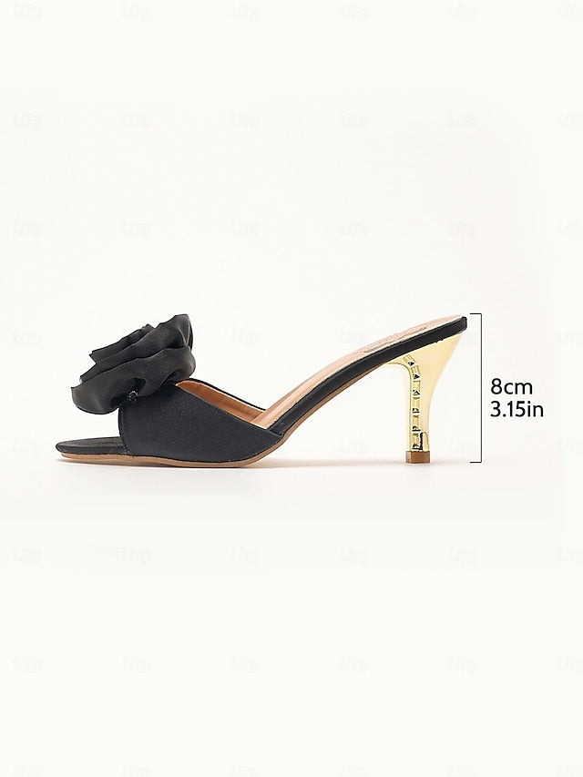 and Accents Heels Open-Toe Satin Women's Wedding Gold with FashionChic