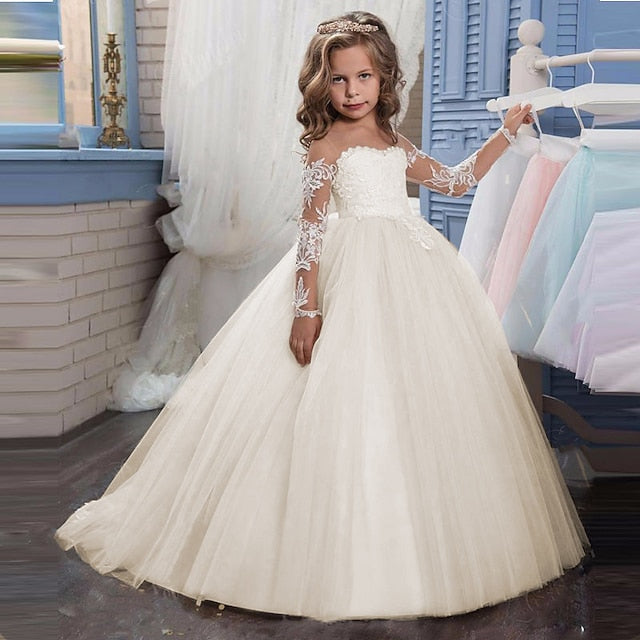 Dress Girls' Flower Princess First Girl Communion FashionChic