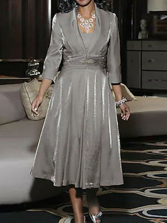 A-Line Vintage of Guest Elegant Mother Bride the Dress Wedding FashionChic