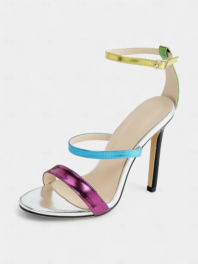 Vibrant Stiletto Multi-Color Heels Women's – Metallic FashionChic