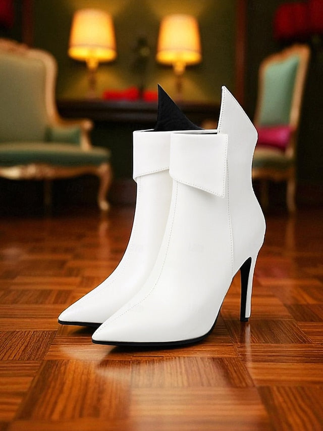 Boots Toe Women's Metallic Pointed Ankle - Stiletto Gold FashionChic