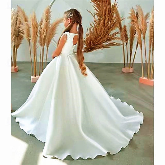 First Party Flower Girls' Dress Communion Girl FashionChic