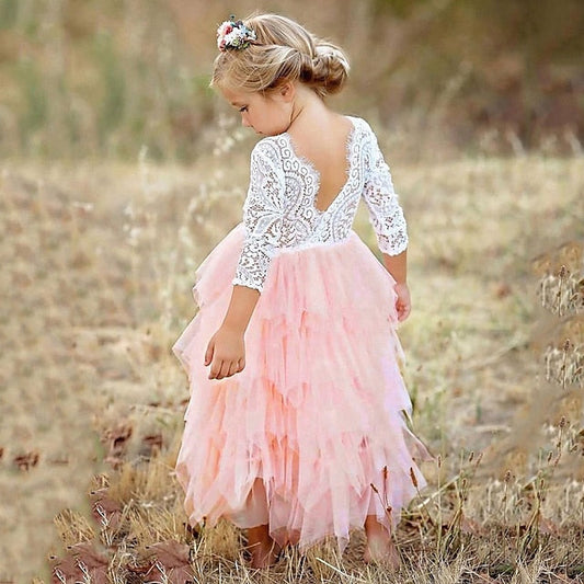 Flower Dress Party Girls' Girl Wedding FashionChic