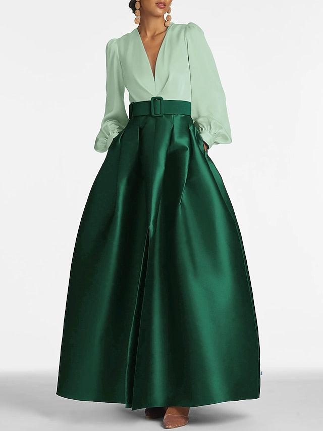 Wedding Floor High Split Gown Formal Evening A-Line Dress Guest FashionChic