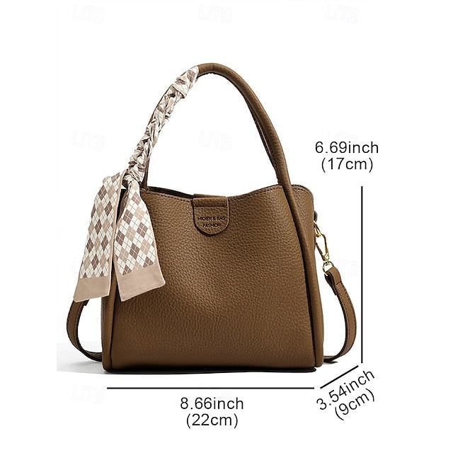 Bag Bucket Handbag PU Women's Bags Shoulder Crossbody FashionChic