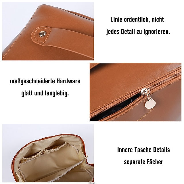 Women's Cosmetic Makeup Handbag Leather PU Bag Travel FashionChic