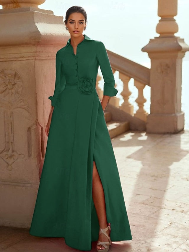 Evening Elegant Length Floor Formal A-Line Wedding Dress Gown FashionChic