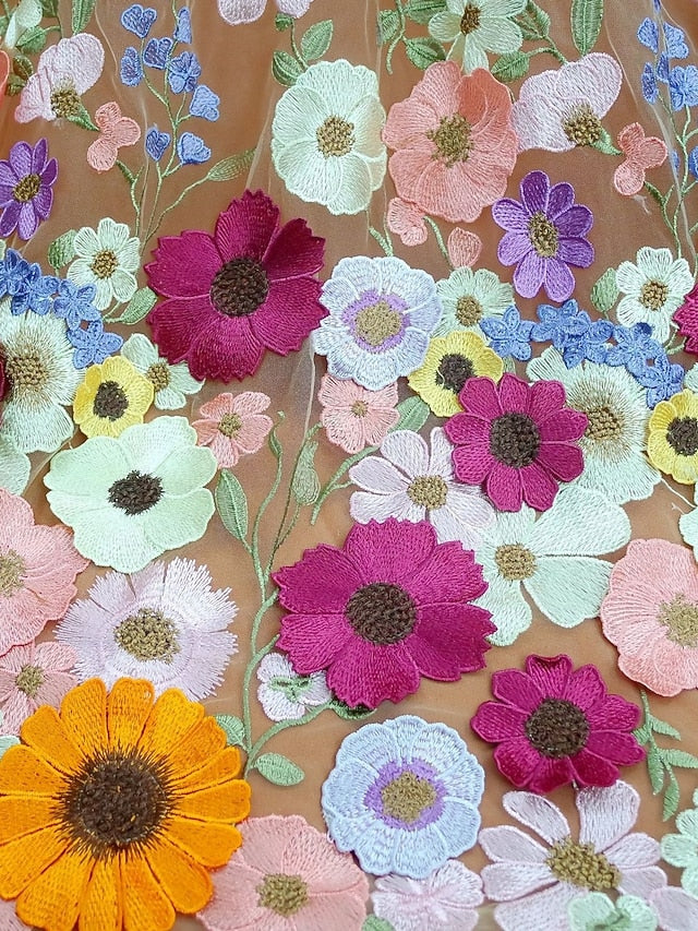 the Dress Bride Floral of Mother A-Line Embroidered FashionChic