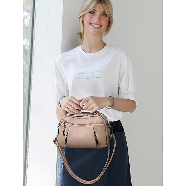 Crossbody Leather Faux Bag Women's FashionChic
