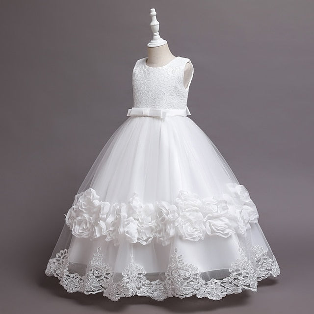 Dress Line Girls' Party Little A Floral Plain Kids FashionChic