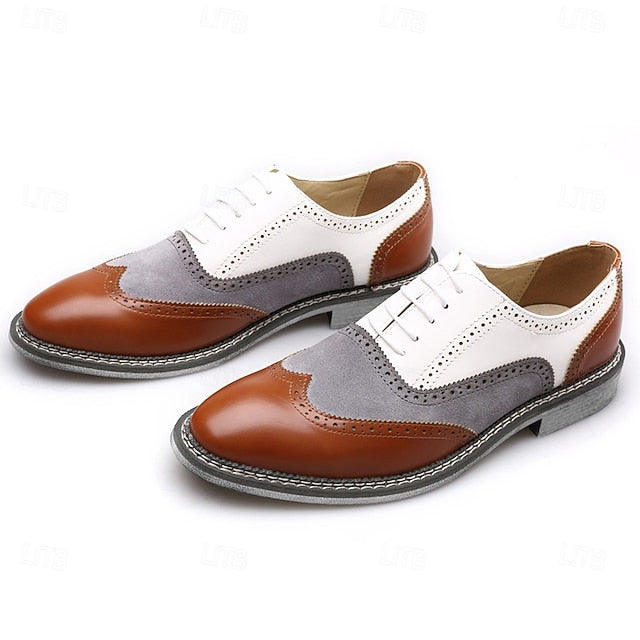 Spectator Gatsby-Inspired Wingtip Shoes Men's Oxford in FashionChic