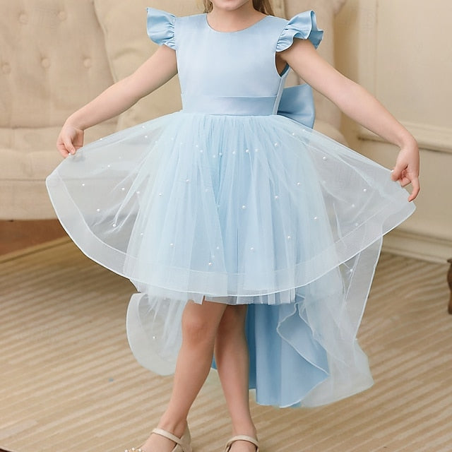 Kids Solid Color Flower Girl Girls' Party Dress FashionChic
