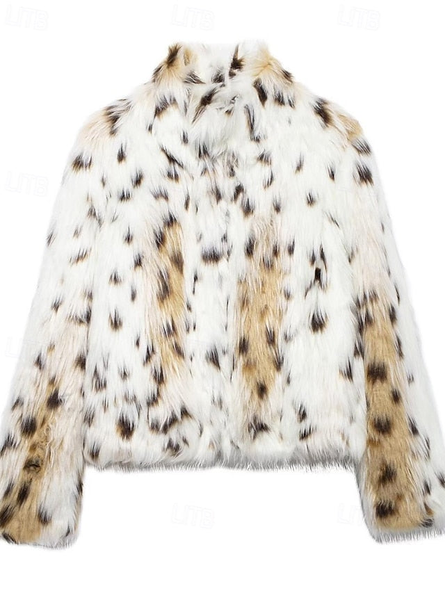 Fur Furs Leathers Faux Women's Coat Comfortable Warm FashionChic