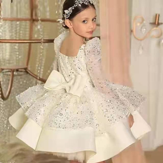 Party Sequin Kids Long Girl Dress Flower Girls' FashionChic