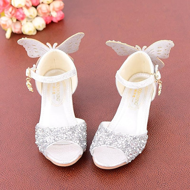 Butterfly Shoes Glittery Girls' �?Sparkly Princess FashionChic