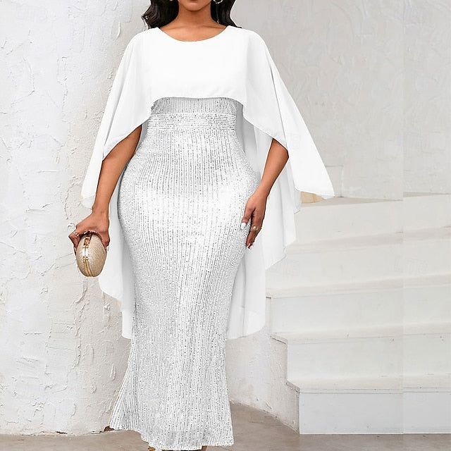 Dress the Crew of Mother Length Elegant Neck Floor Bride FashionChic
