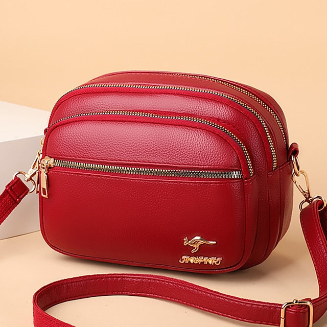 Leather Bag Dome Crossbody Shoulder PU Women's FashionChic