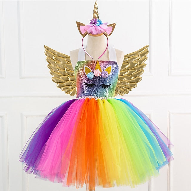 Headband Unicorn Cosplay Girls' Dance Dress Movie Wings FashionChic