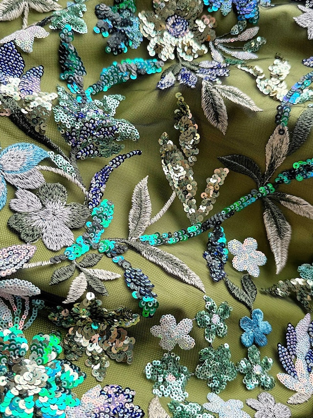 Mother Bride Embroidered Overskirt Dress A-Line Elegant the of FashionChic