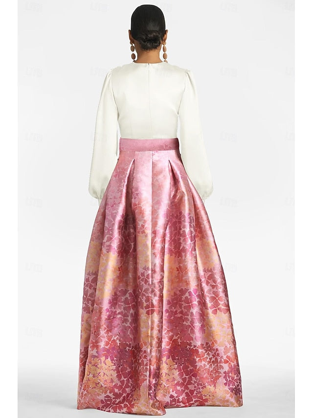 A-Line Wedding Formal High Evening Split Floor Gown Dress Guest FashionChic