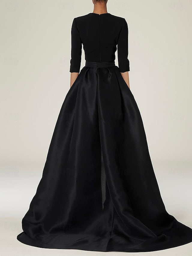 Simple the Elegant Mother Bride With Jumpsuit of Overskirt Dress FashionChic