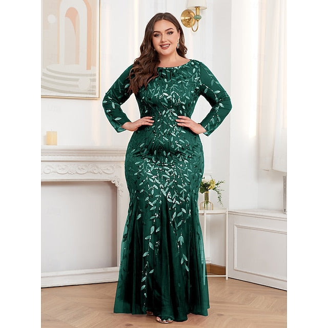 / Floor Mermaid Formal Sparkle Evening Dress Gown Trumpet FashionChic