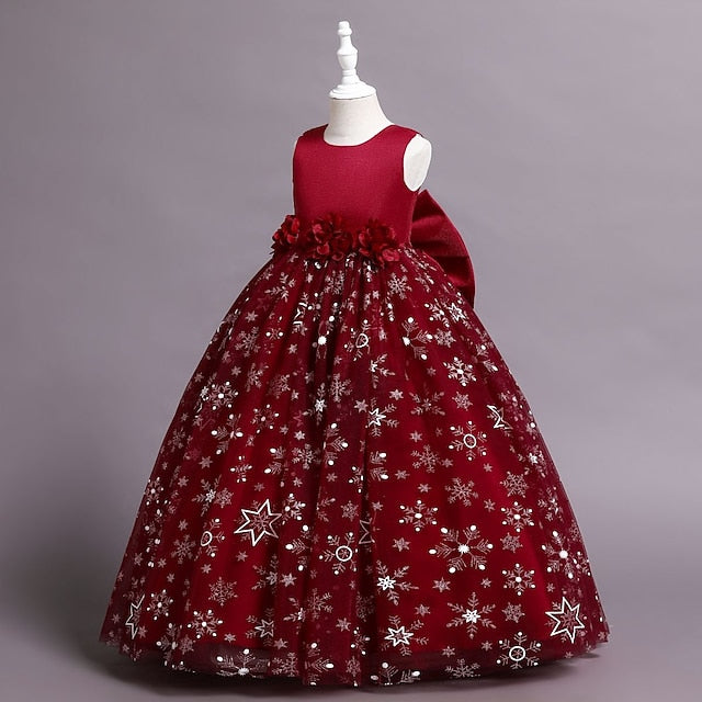 Dress Party Line Flower A Wedding Girls' Kids Little FashionChic