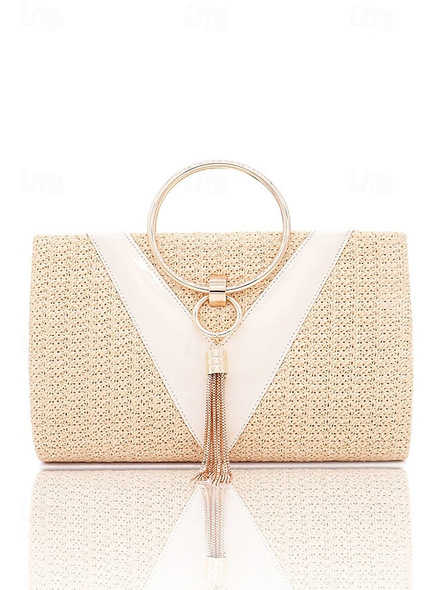 Straw Elegant Purse with Women's Handbag – Clutch Woven FashionChic