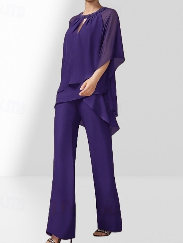 Guest Bride the Two Dress Piece Wedding Mother of Pantsuit FashionChic