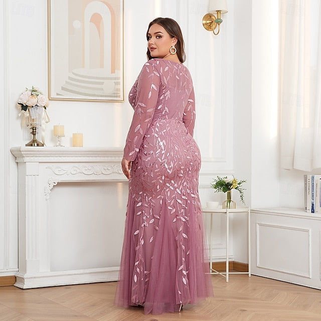 / Floor Mermaid Formal Sparkle Evening Dress Gown Trumpet FashionChic