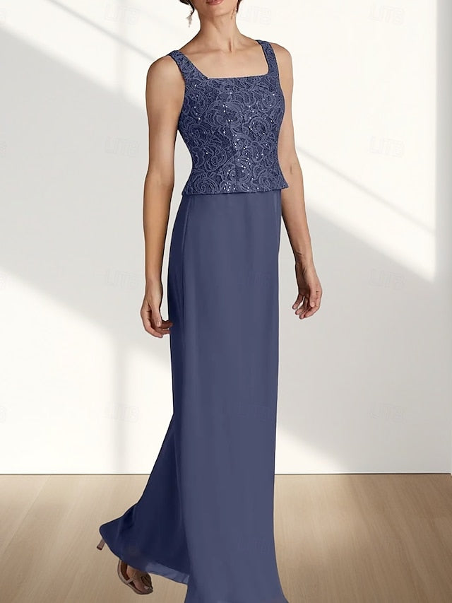 Piece Guest Mother Wedding of A-Line the Two Bride Dress Elegant FashionChic