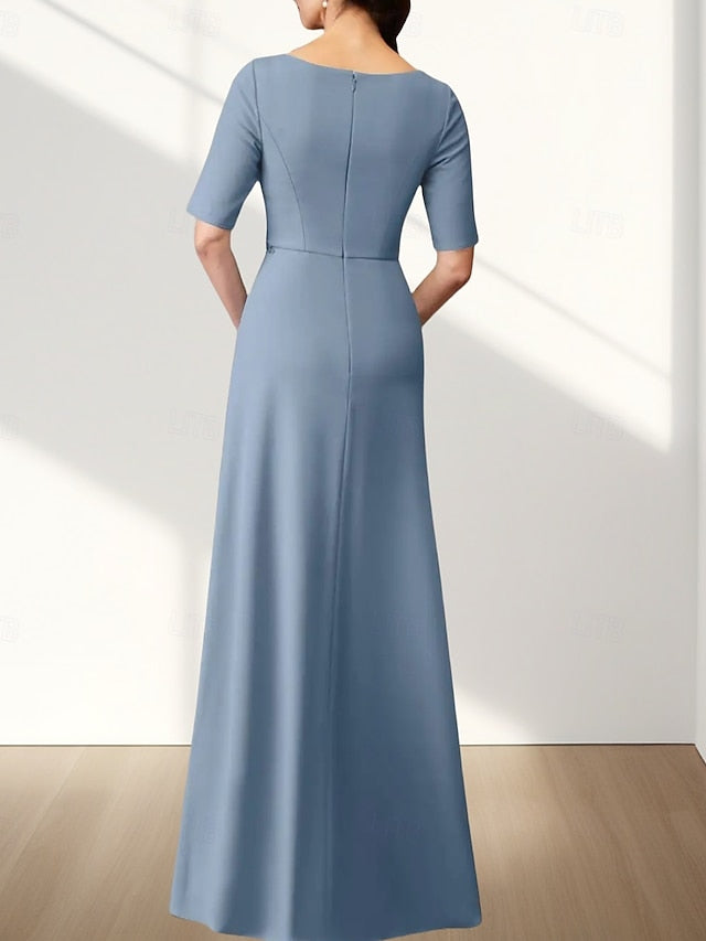 Wedding Crew Guest A-Line Dress Bride Neck Elegant the Mother of FashionChic