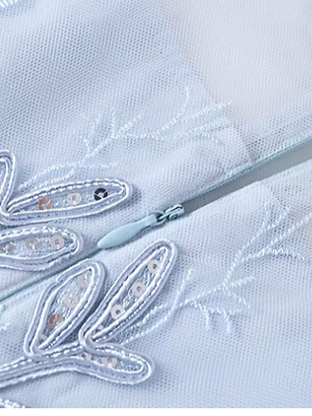 Dress Bride of Neck A-Line the Mother Elegant Crew Knee FashionChic