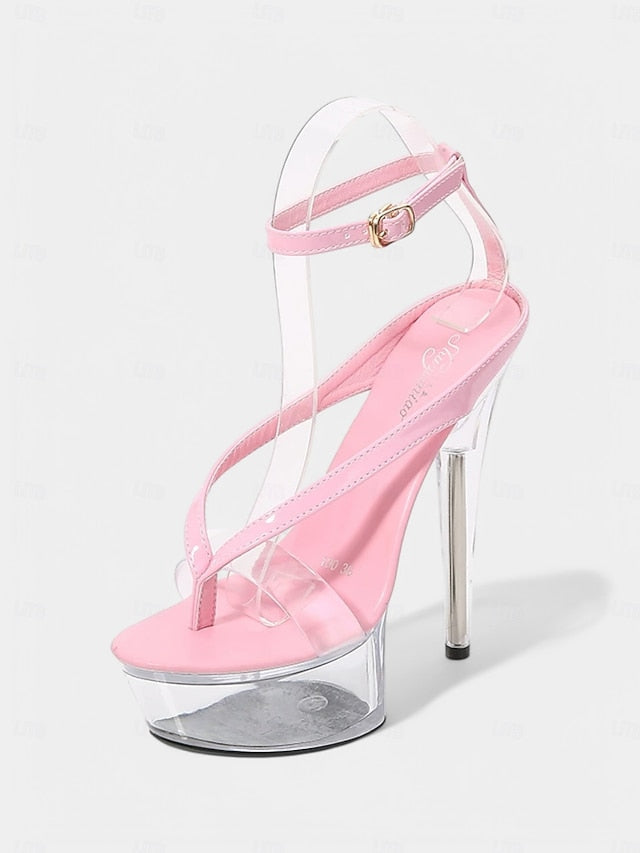 Heel Clear Platform Nightclub – Sandals Lavender Sexy FashionChic