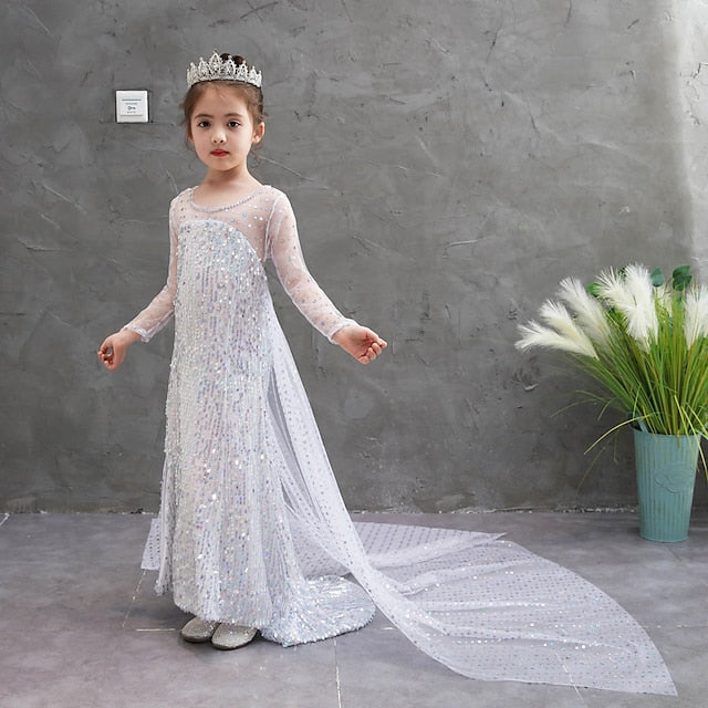 Princess Dress Movie Girl Frozen Elsa Flower Girls' FashionChic