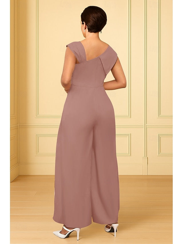 Mother A-Line the of Dress Jumpsuits Simple Bride Elegant Neck V FashionChic