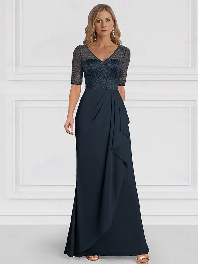 Mother V A-Line Guest Wedding the Elegant Neck Bride Dress of FashionChic