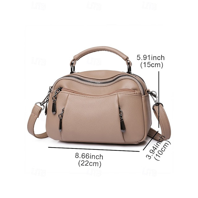 Crossbody Leather Faux Bag Women's FashionChic