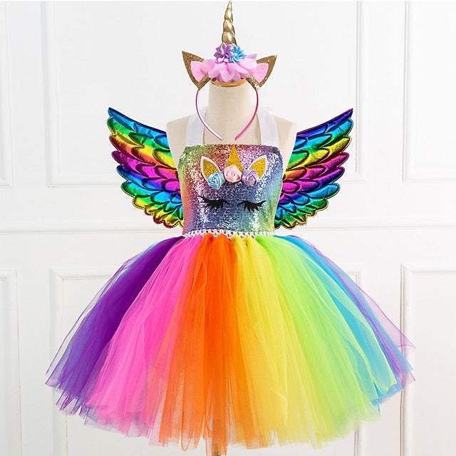 Headband Unicorn Cosplay Girls' Dance Dress Movie Wings FashionChic
