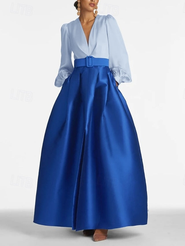 Wedding Floor High Split Gown Formal Evening A-Line Dress Guest FashionChic