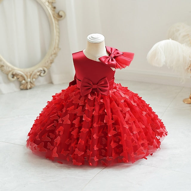 Girls' Color Party Solid Dress Sleeveless Toddler FashionChic