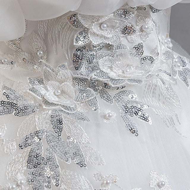 Dress Floral Sleeve Wedding Girls' Short Kids Party Flower FashionChic