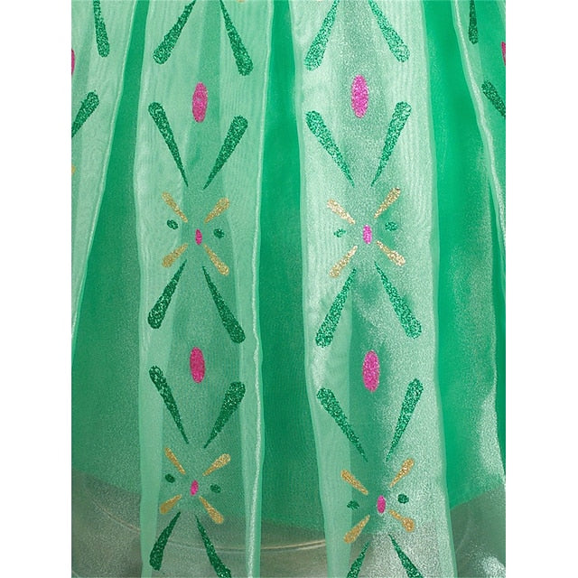 Party Theme Girl Flower Fairytale Frozen Dress Princess Anna FashionChic