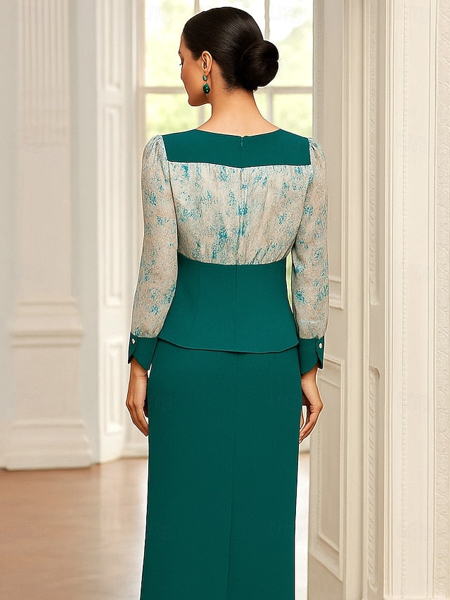 Dress Bride Elegant Sets Two Formal Piece Mother the of FashionChic