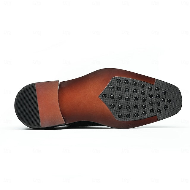 Derby Leather Genuine - Men's Suede Cowhide Classic Shoes FashionChic