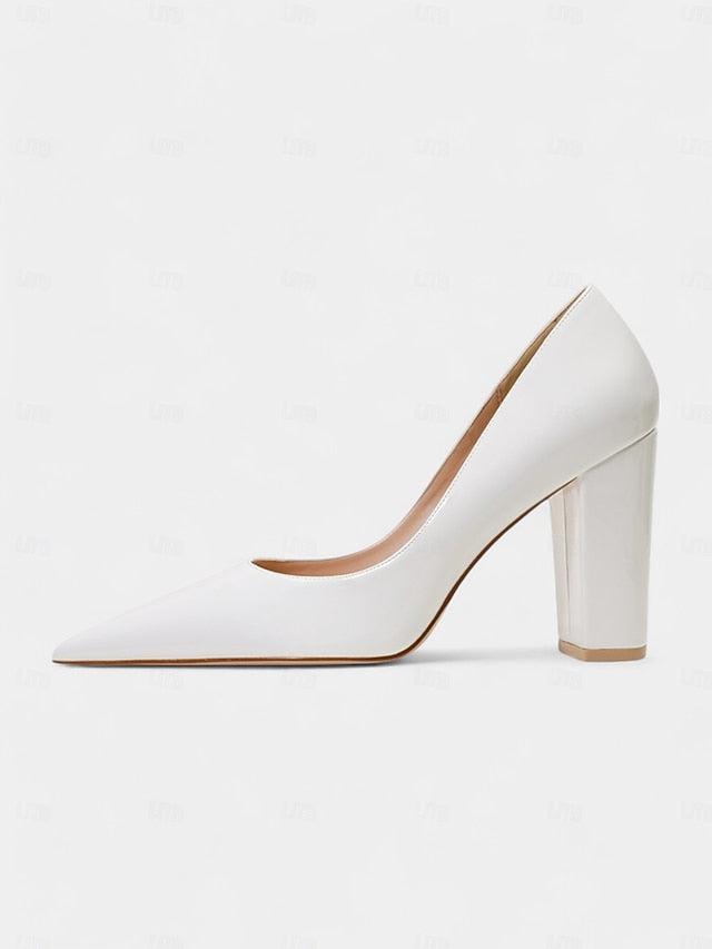 Classic Suede Women's Heel | Block Pointed High Heels Toe FashionChic