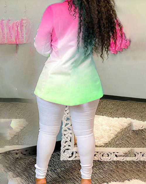 AI Gradient Pocket Design Blazer Furdela