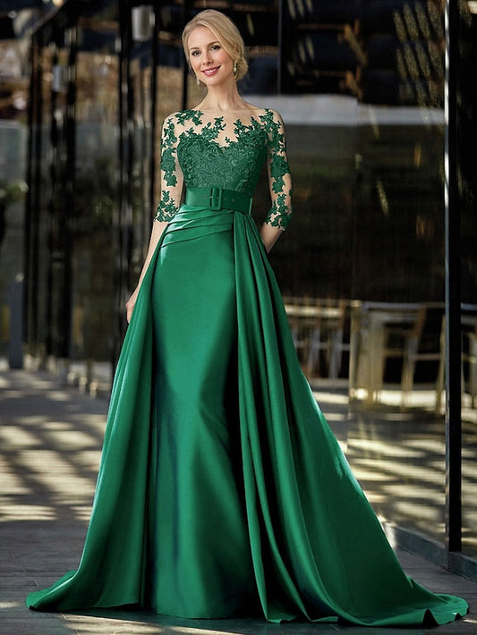 Gown Sweep Elegant A-Line Train Brush Evening Formal Dress / FashionChic