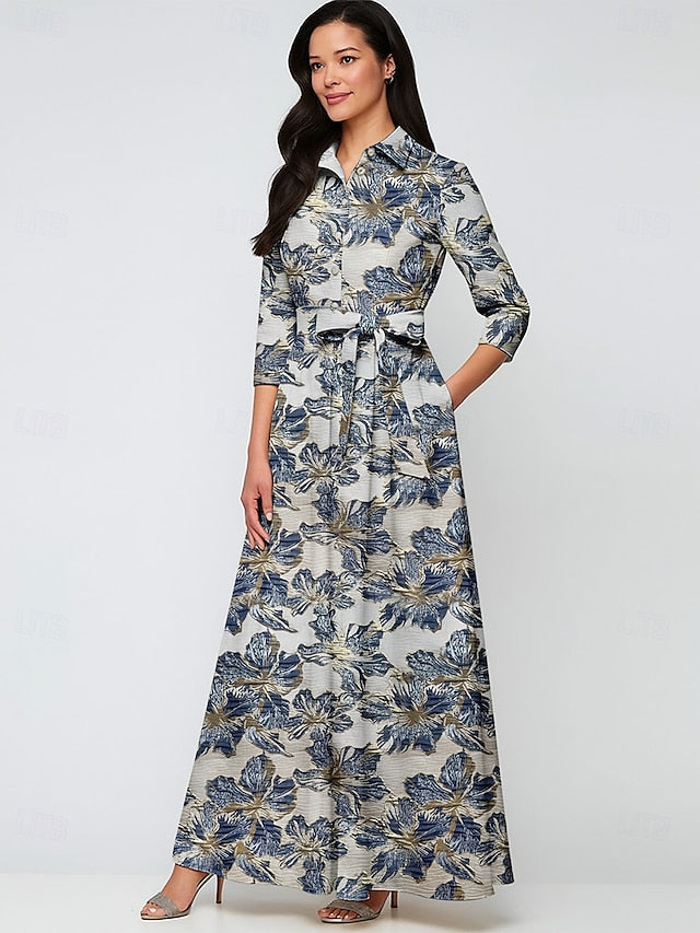 Elegant Evening A-Line Brocade Gown Dress Jacquard Formal FashionChic