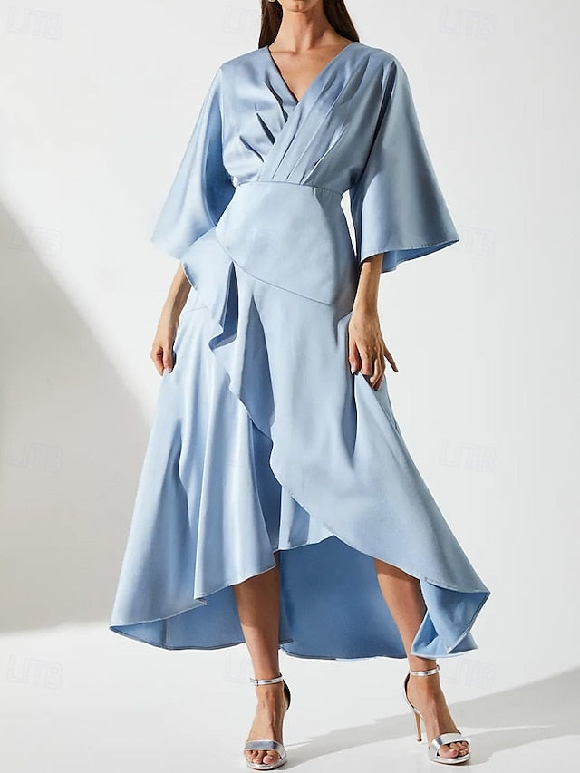 Dress Elegant Bride Luxurious the Mother of Simple SkyA-Line V FashionChic